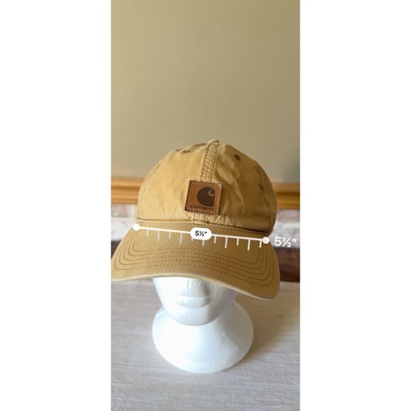 Carhartt Mens Odessa Brown Adjustable Canvas Baseball Cap Velcro - Picture 15 of 16